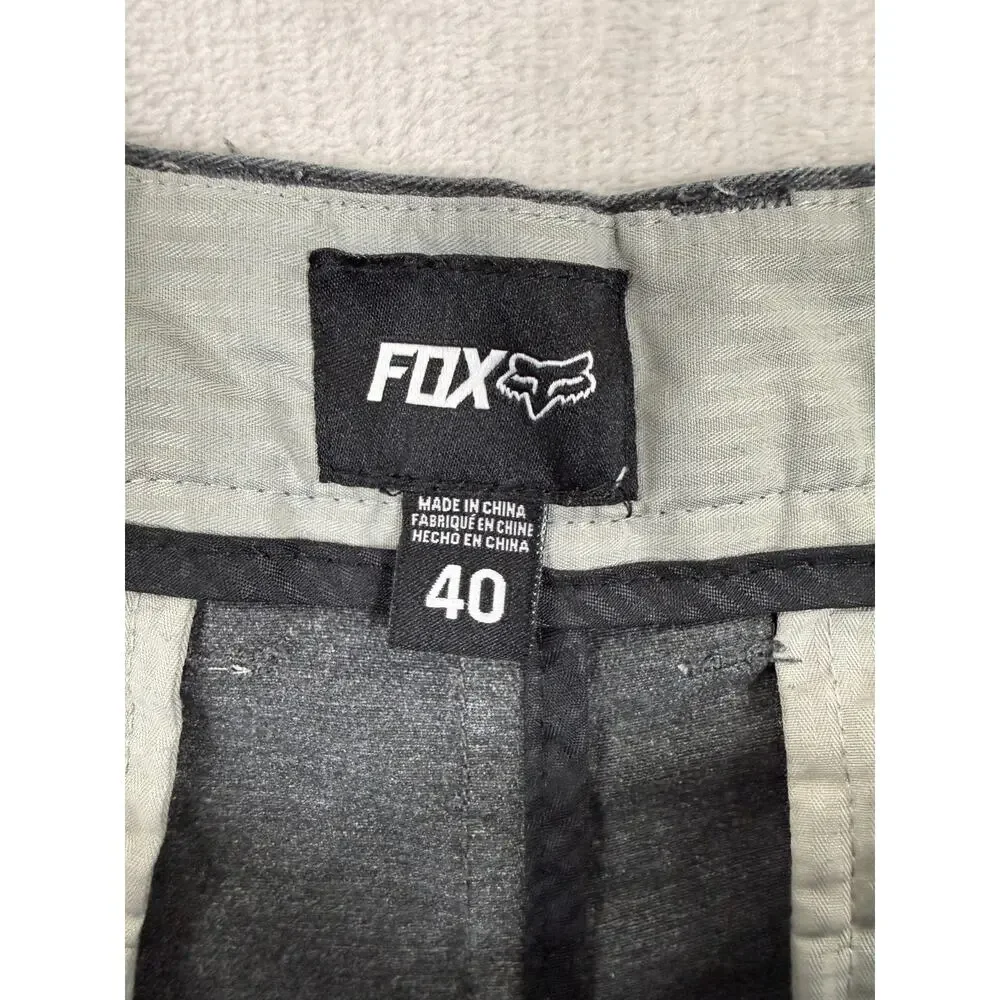 Fox Mens Shorts Size 40 Gray Pinstripe Chino Casual Flat Front Skate‎ Outdoor
